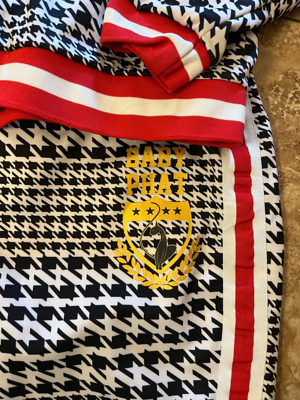 Vintage Baby Phat Co-Ord Houndstooth Tracksuit Set - Size XL - Y2K - Picture 3 of 16
